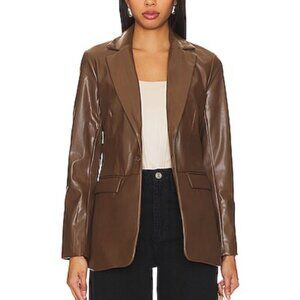 REVOLVE Chloe Faux Leather Blazer